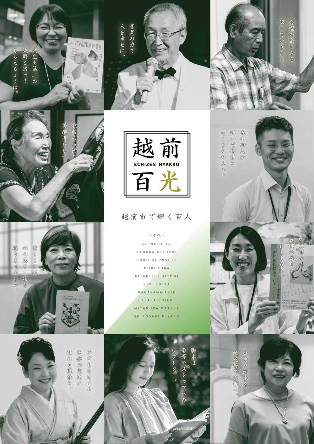 越前百光 - 越前市で輝く百人 - 「文化」
